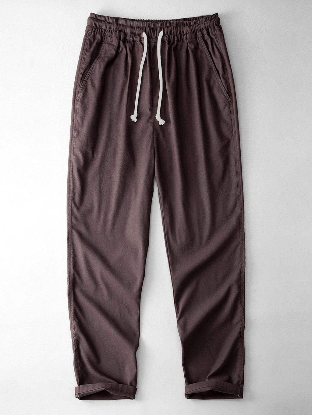 Contrast Paisley Print Linen Look Shirt & Straight Leg Linen Pants