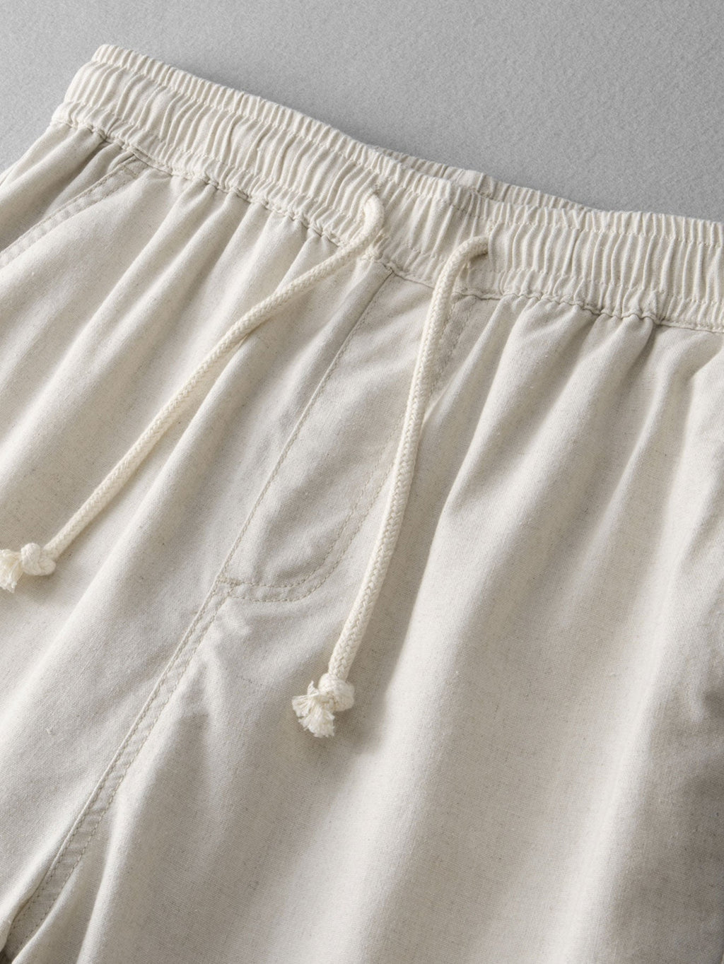 Contrast Stitching Linen Rayon Blend Cuban Shirt & Straight Leg Linen Pants