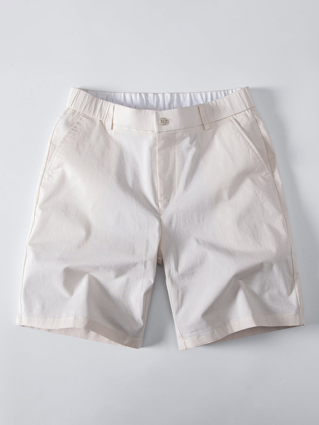 Contrast Trim Waffle Ringer T-Shirt & Elastic Waist Chino Shorts