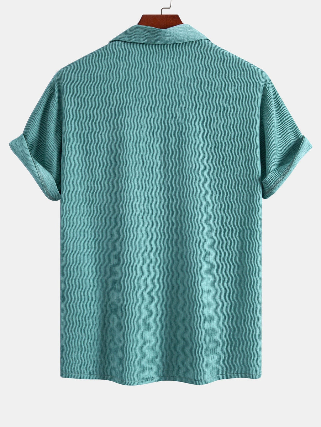 Textured Seersucker Short Sleeve Shirt & Drawstring 6“ Shorts Set