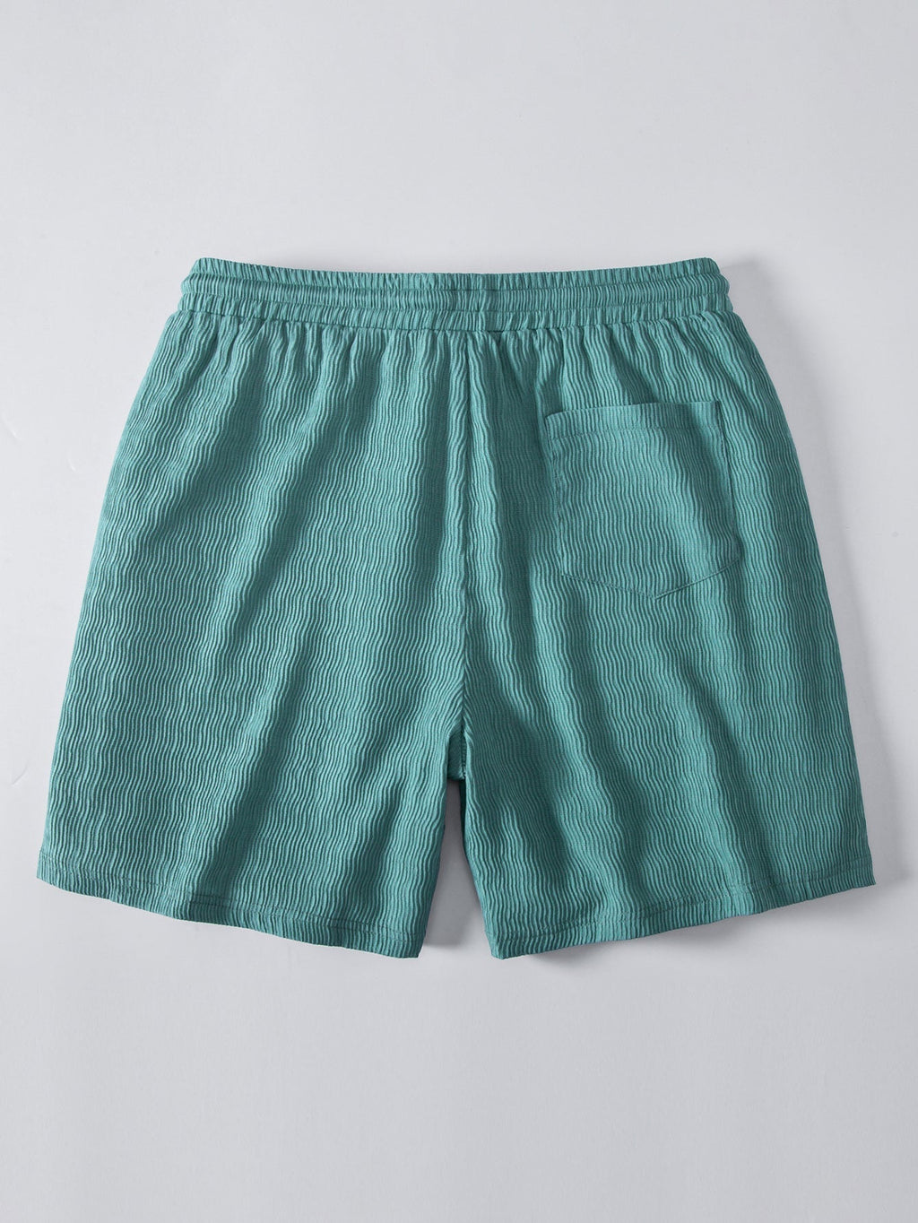 Textured Seersucker Short Sleeve Shirt & Drawstring 6“ Shorts Set