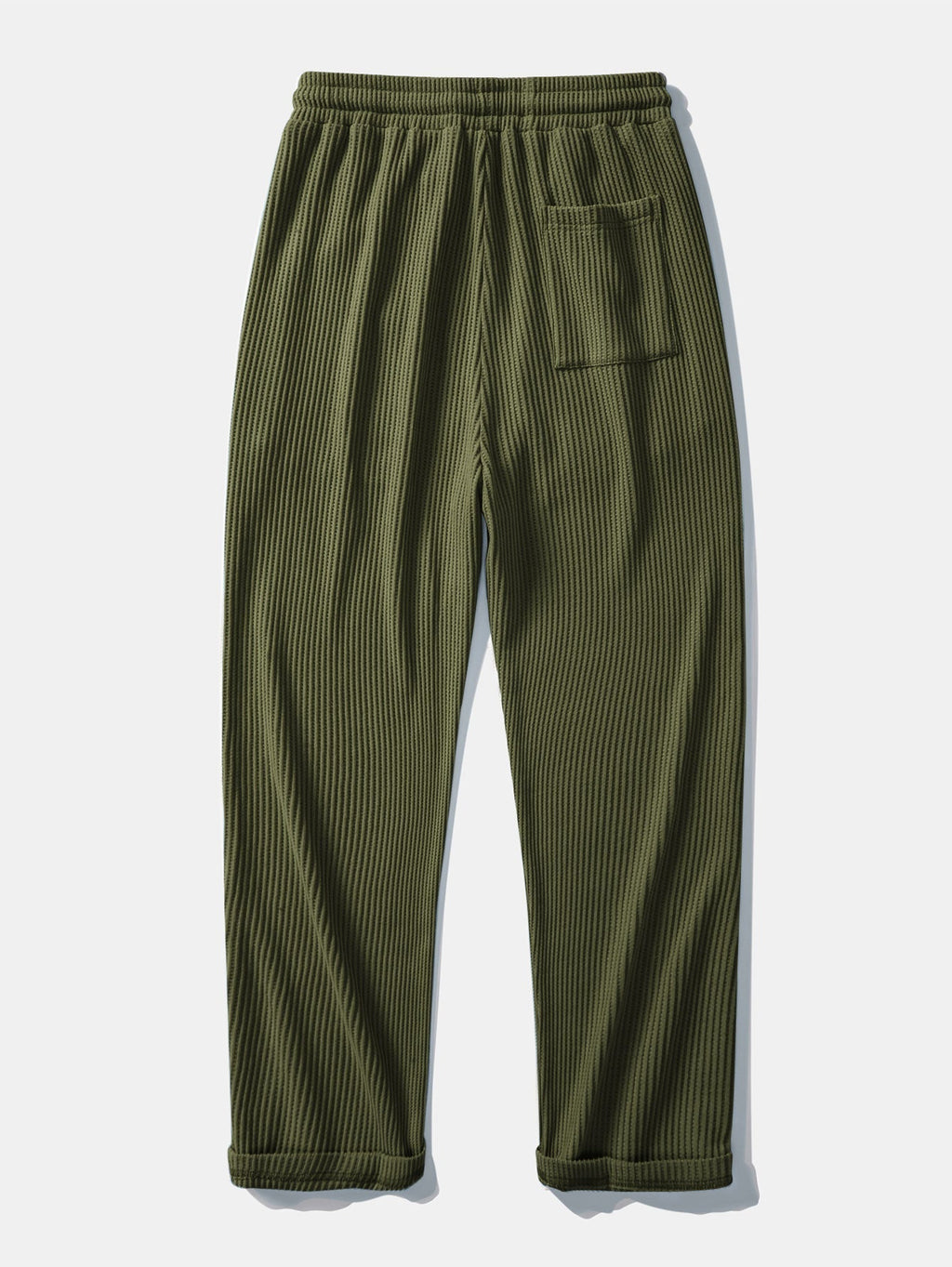 Relax Fit Waffle 2 In 1 Notched Collar T-Shirt & Drawstring Knitted Waffle Pants