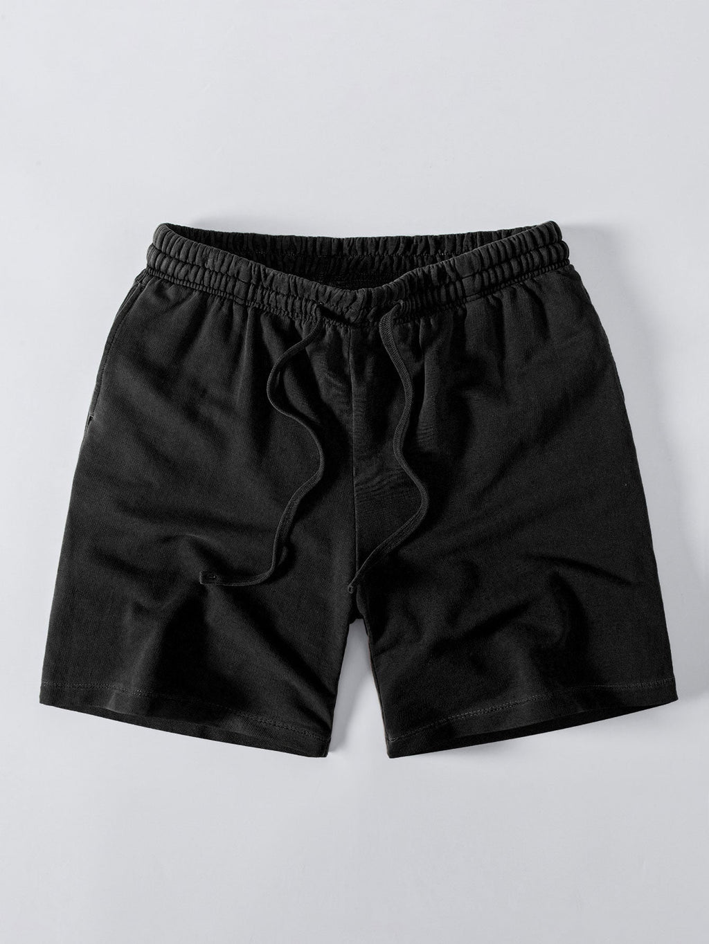 Relax Fit Heavyweight Washed Drop Shoulder T-Shirt & Washed Distressed Drawstring Shorts