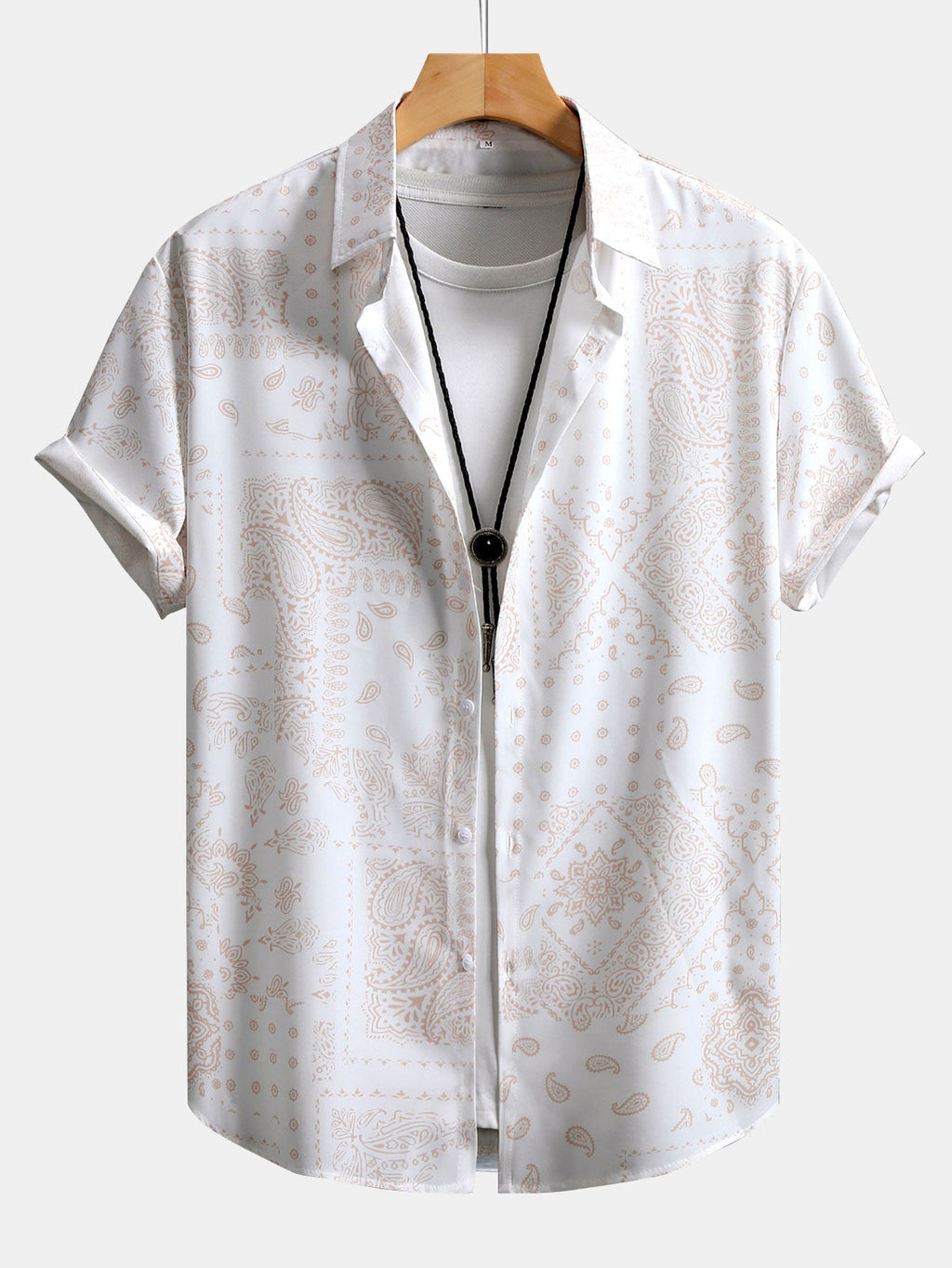 Paisley Print Button Up Shirt & Swim Shorts