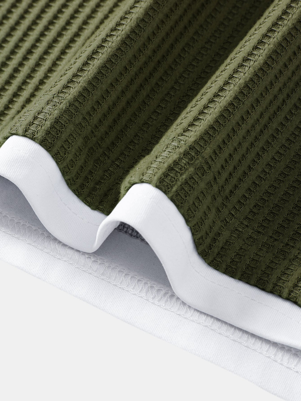 Relax Fit Waffle 2 In 1 Notched Collar T-Shirt & Drawstring Knitted Waffle Pants