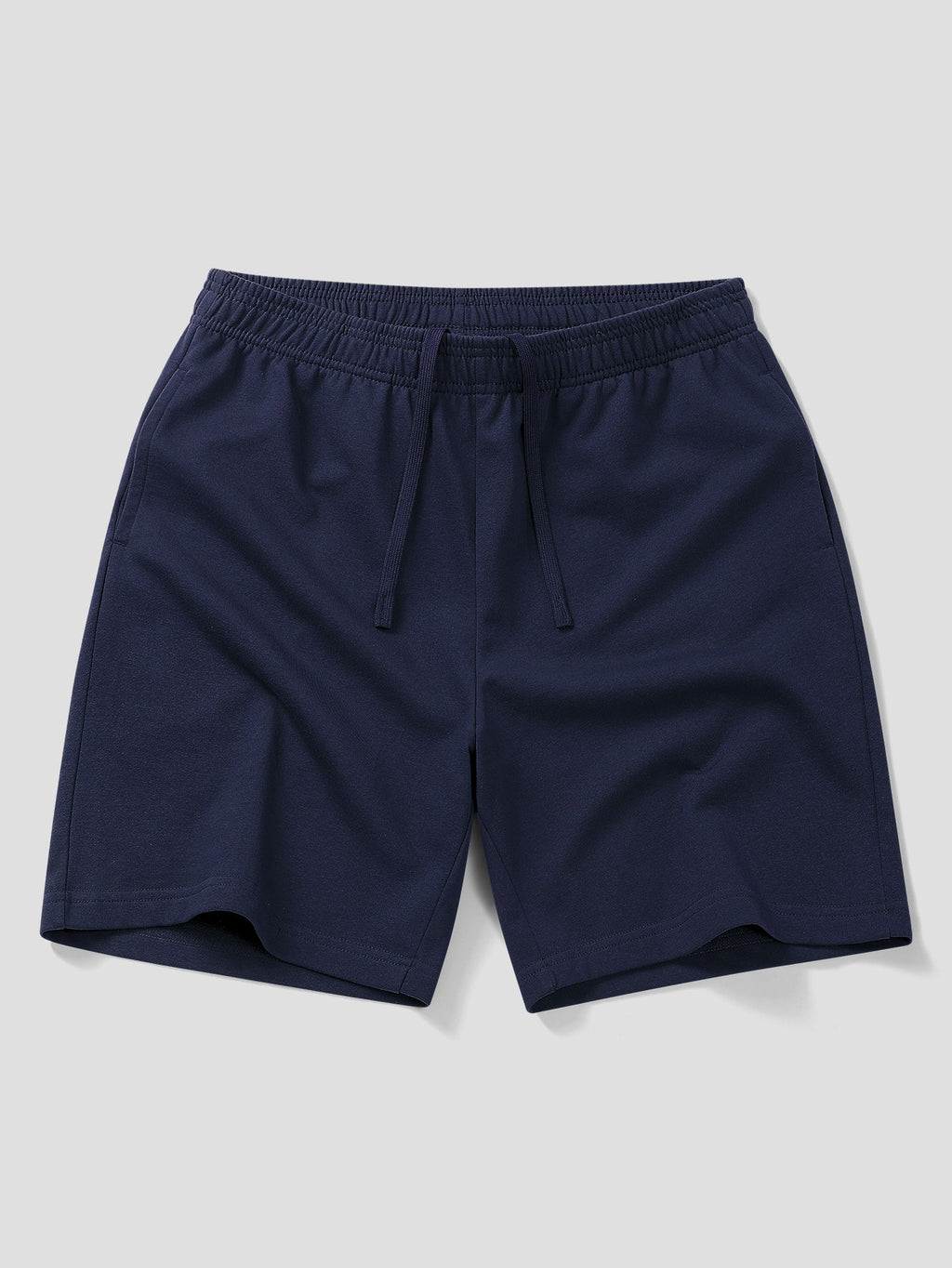 Relax Fit 2 In 1 Notched Collar T-Shirt & Cotton Drawstring 7" Shorts