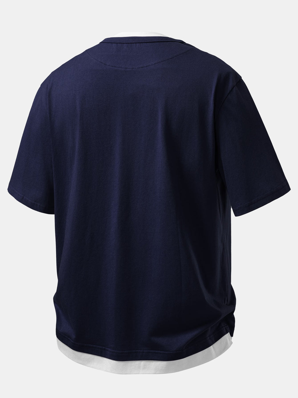 Relax Fit 2 In 1 Notched Collar T-Shirt & Cotton Drawstring 7" Shorts