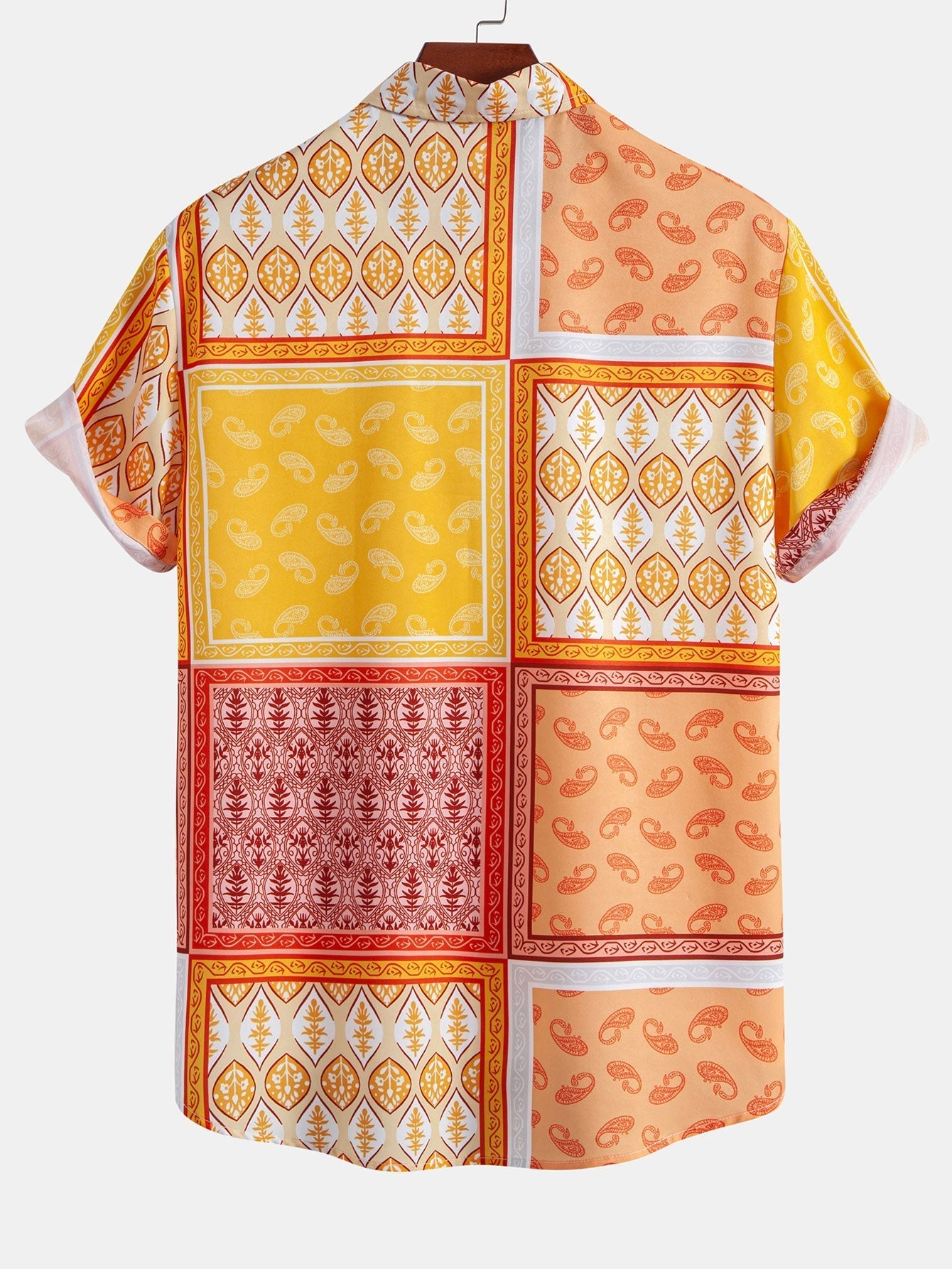 Paisley Bottle Button Up Shirt & Swim Shorts