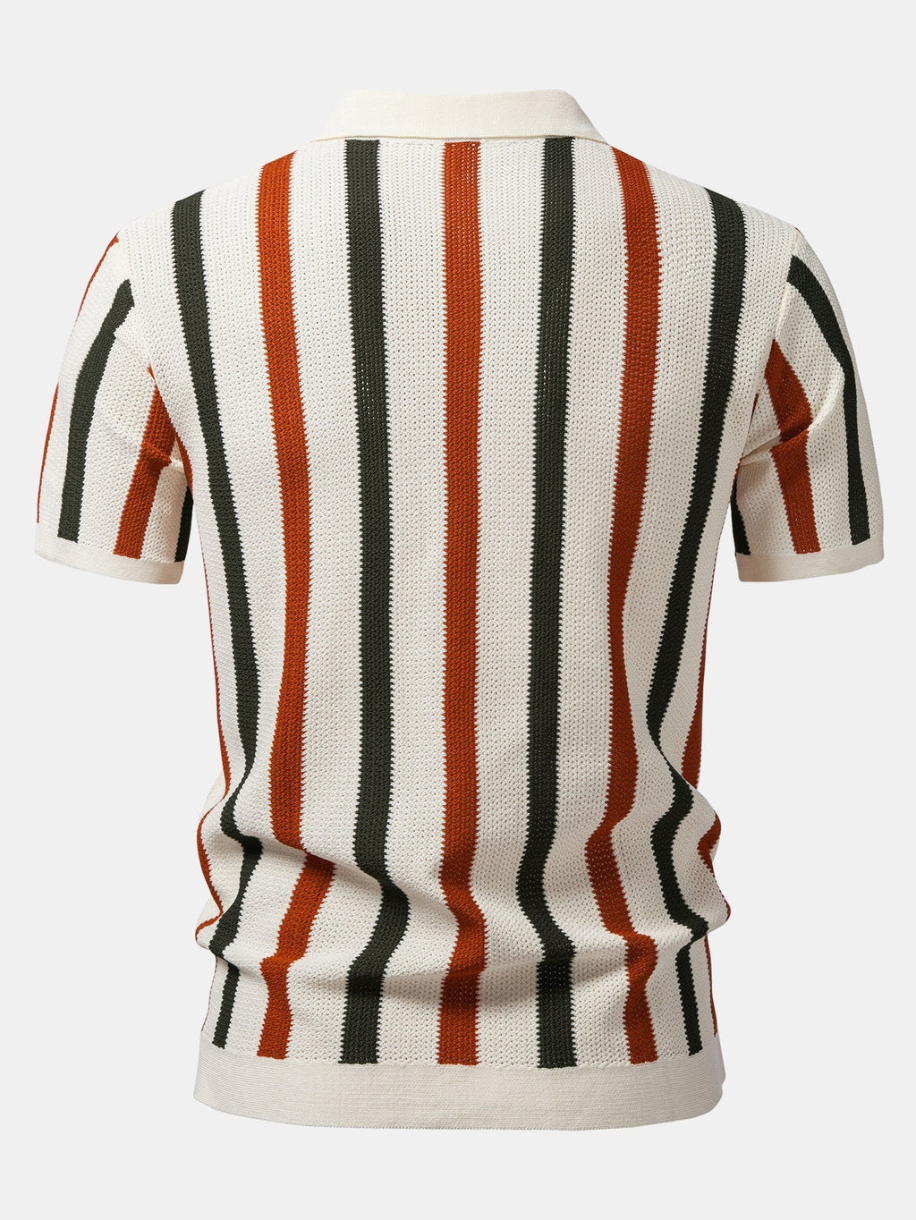 Stripe V Neck Knit Polo & Knit Short