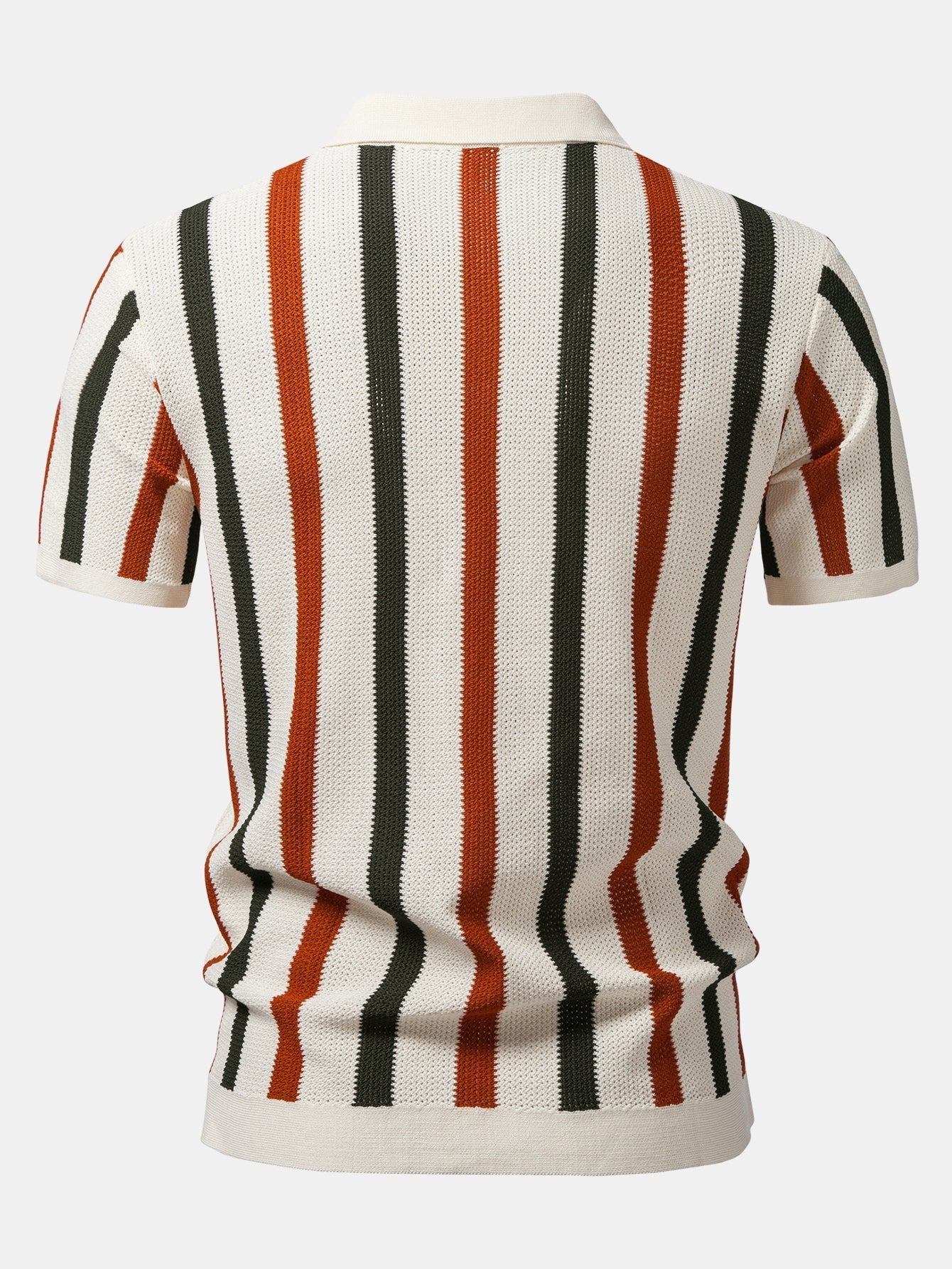 Stripe V Neck Knit Polo & Knit Short
