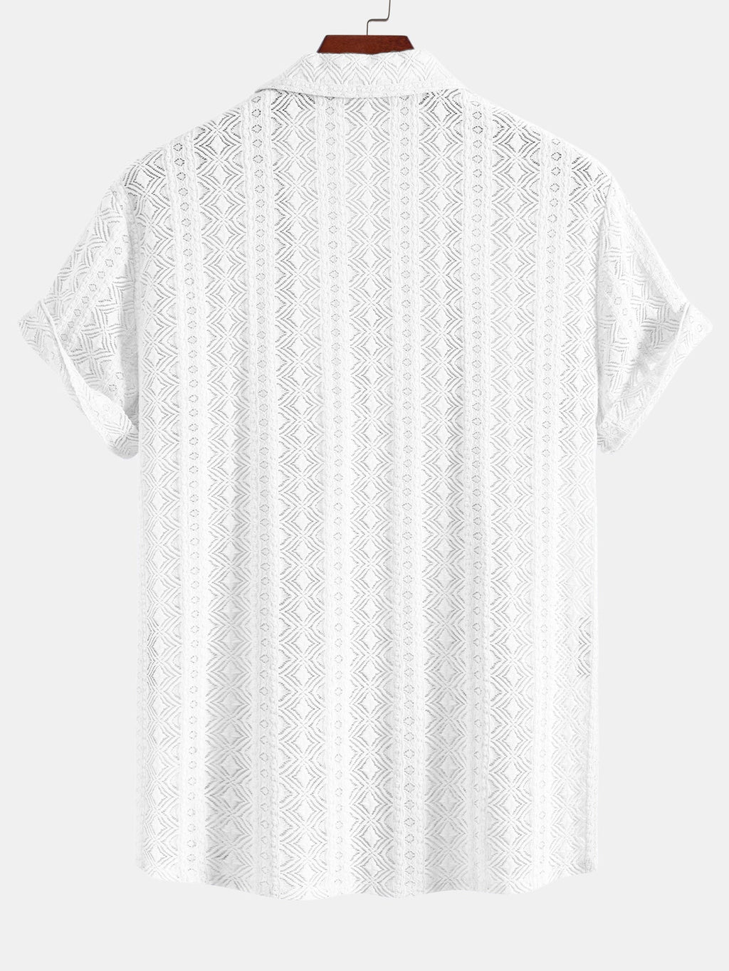Geometric Jacquard Cuban Shirt & Straight Leg Linen Pants