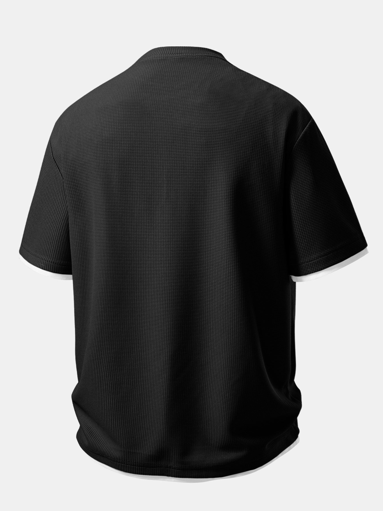 Relax Fit 2 In 1 Waffle Crew Collar T-Shirt & Waffle 7″‌ Shorts