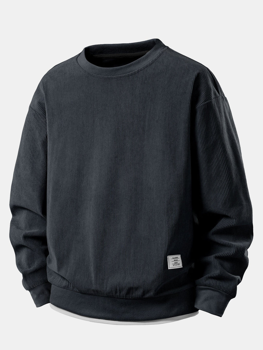 2 In 1 Crew Neck Stretch Corduroy Sweatshirt & Straight Leg Corduroy Pants