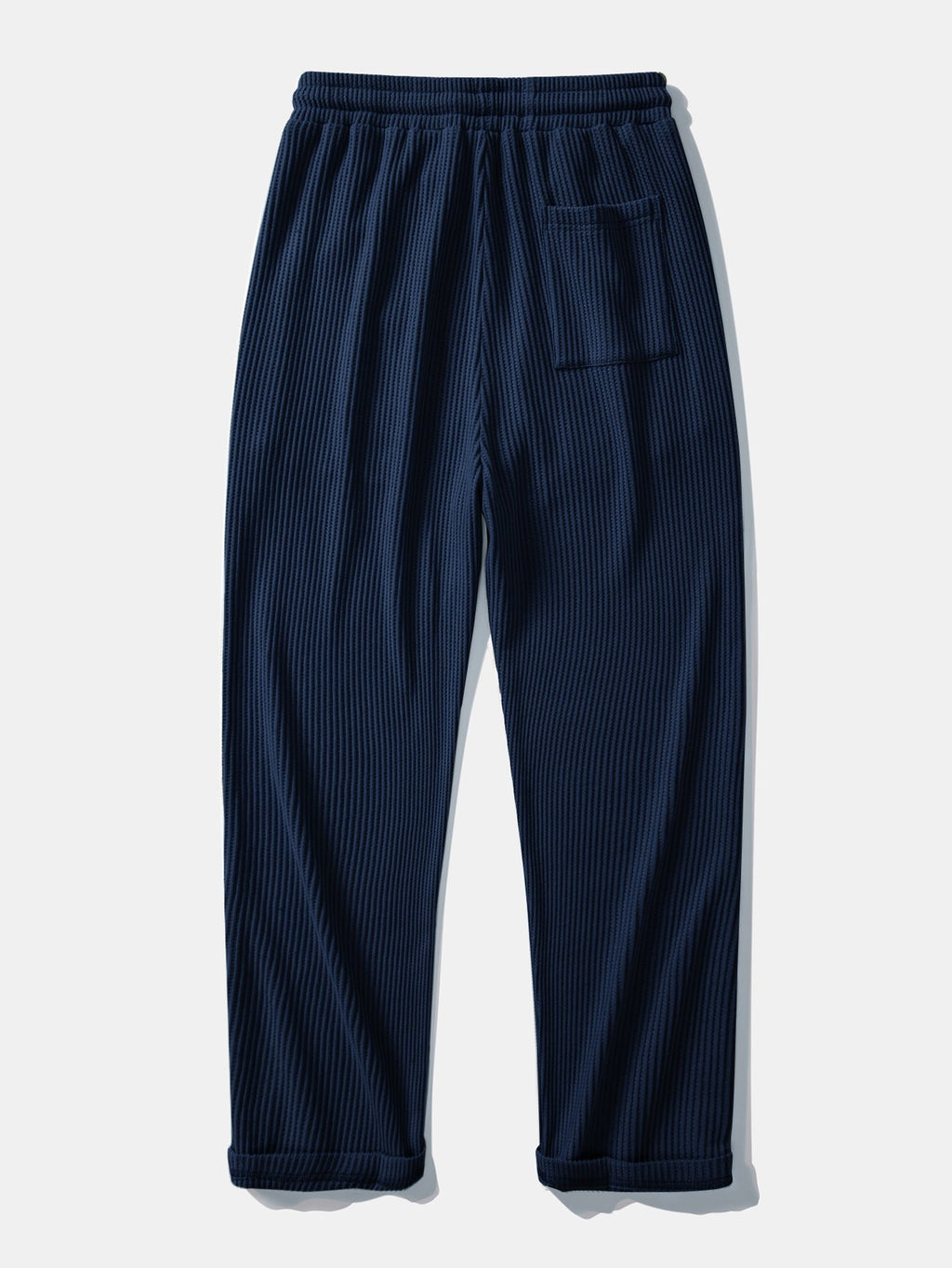 Relax Fit Waffle 2 In 1 Notched Collar T-Shirt & Drawstring Knitted Waffle Pants