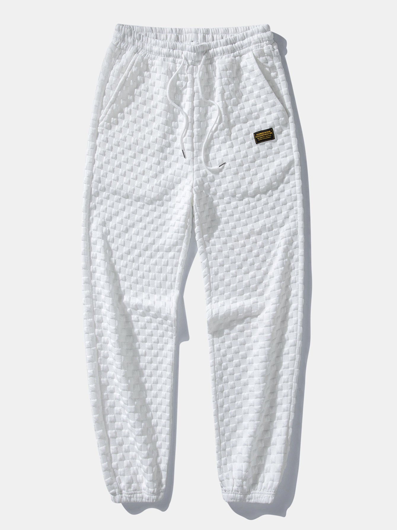 Checkerboard Jacquard Quarter Zip Sweatshirt & Jogger Pants