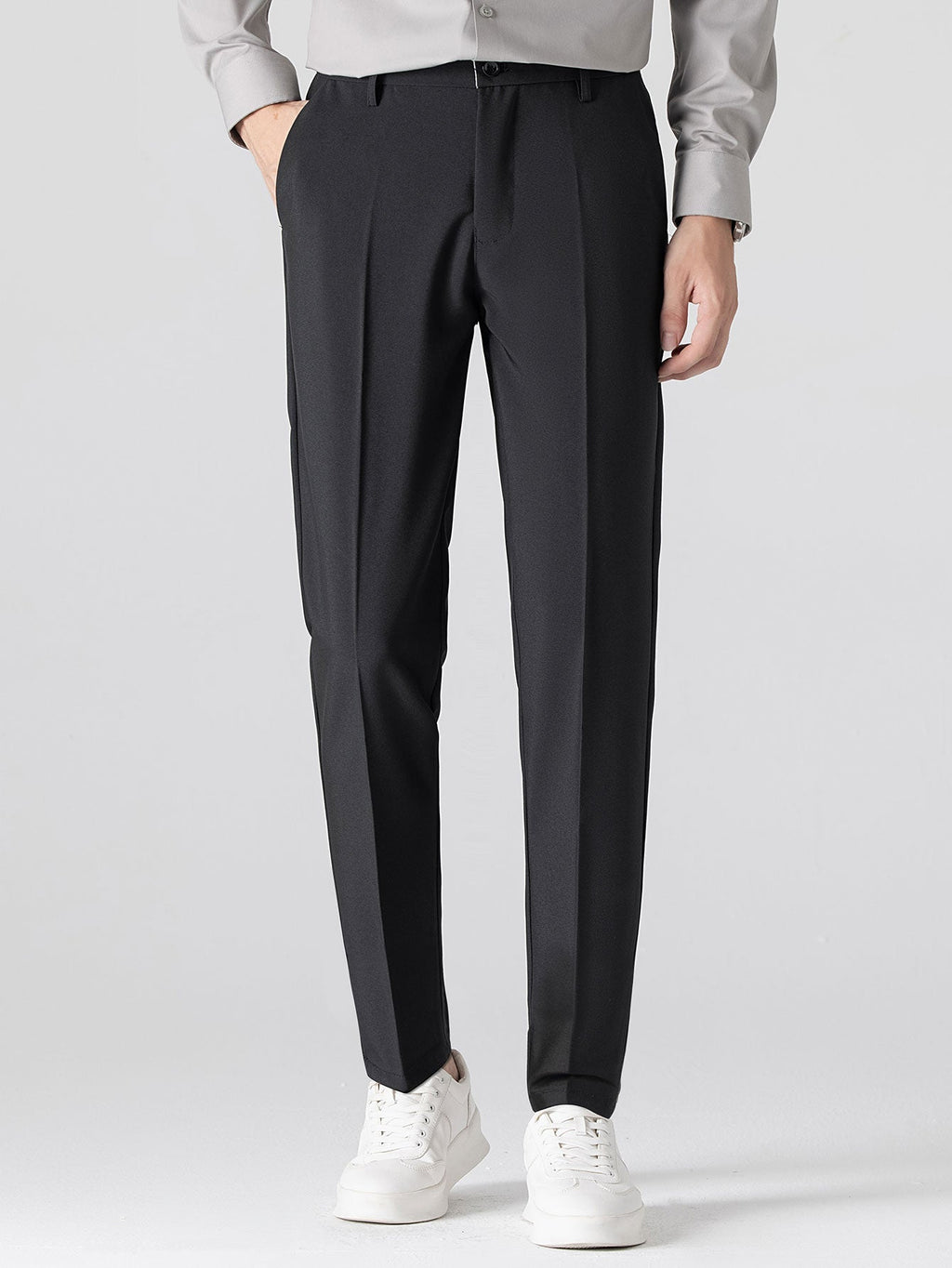 Twist Knit Polo & Slim Fit Tapered Trousers