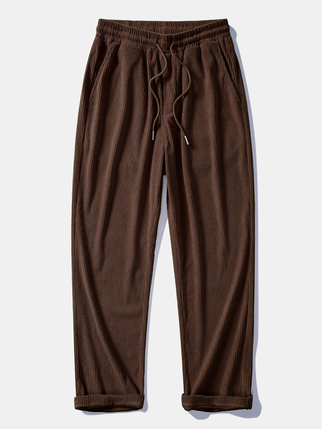 Relax Fit Quarter Zip Ethnic Geometric Patchwork Teddy Sweatshirt & Straight Leg Corduroy Pants