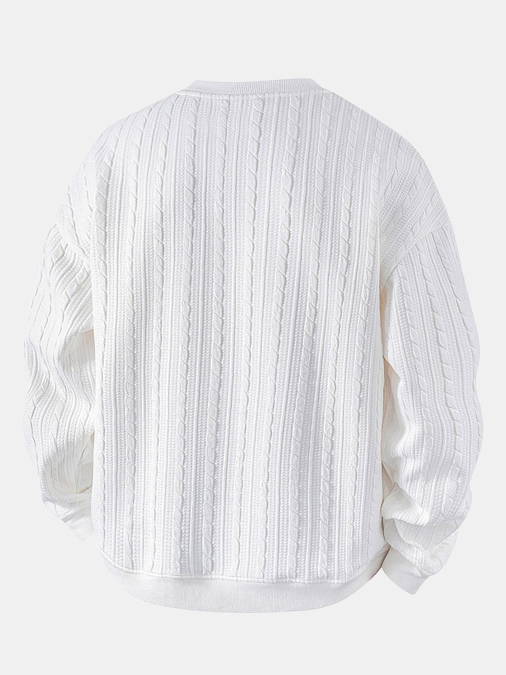 Relax Fit Twist Jacquard Crew Neck Sweatshirt & Twisted Jacquard Straight Leg Pants