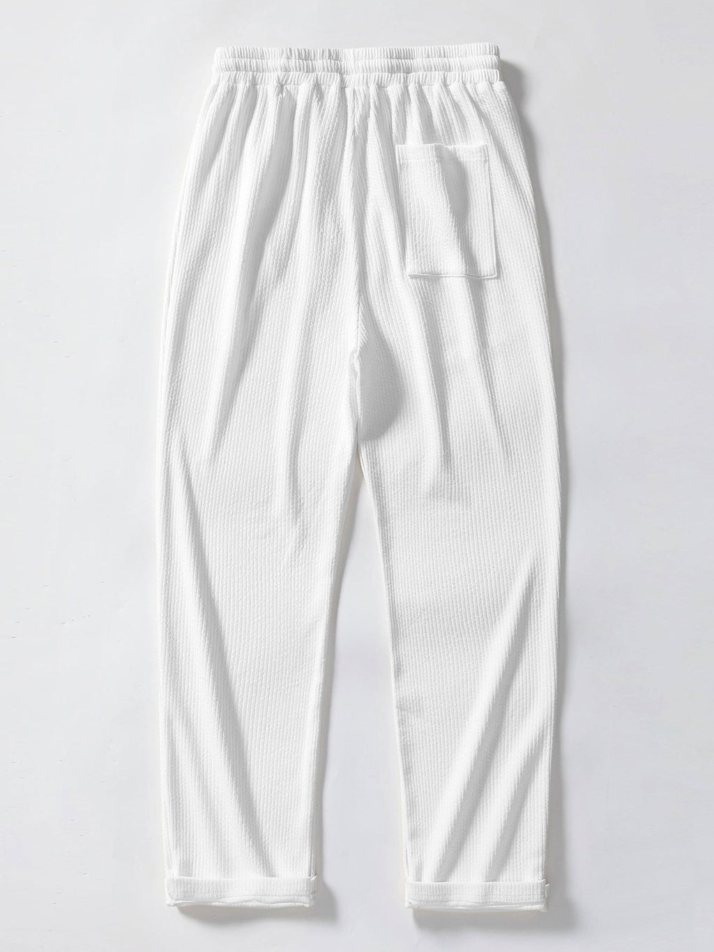 Stripe Button Up Knit Shirt & Straight Leg Ribbed Pants