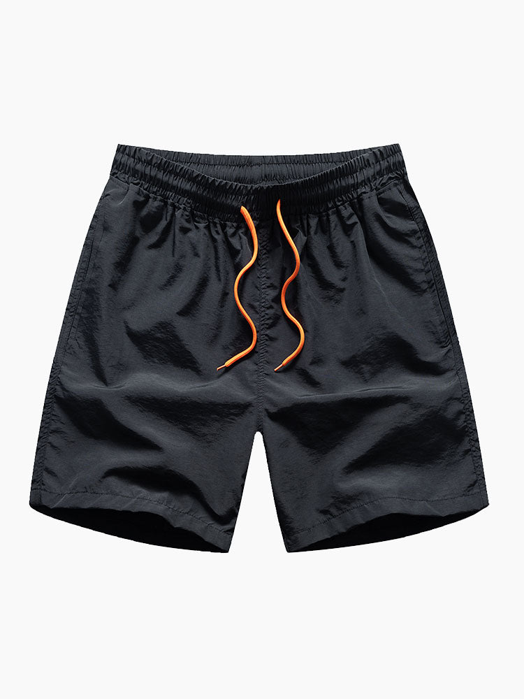 Relax Palm Tree Print Contrast Ringer T-Shirt & Swim Shorts