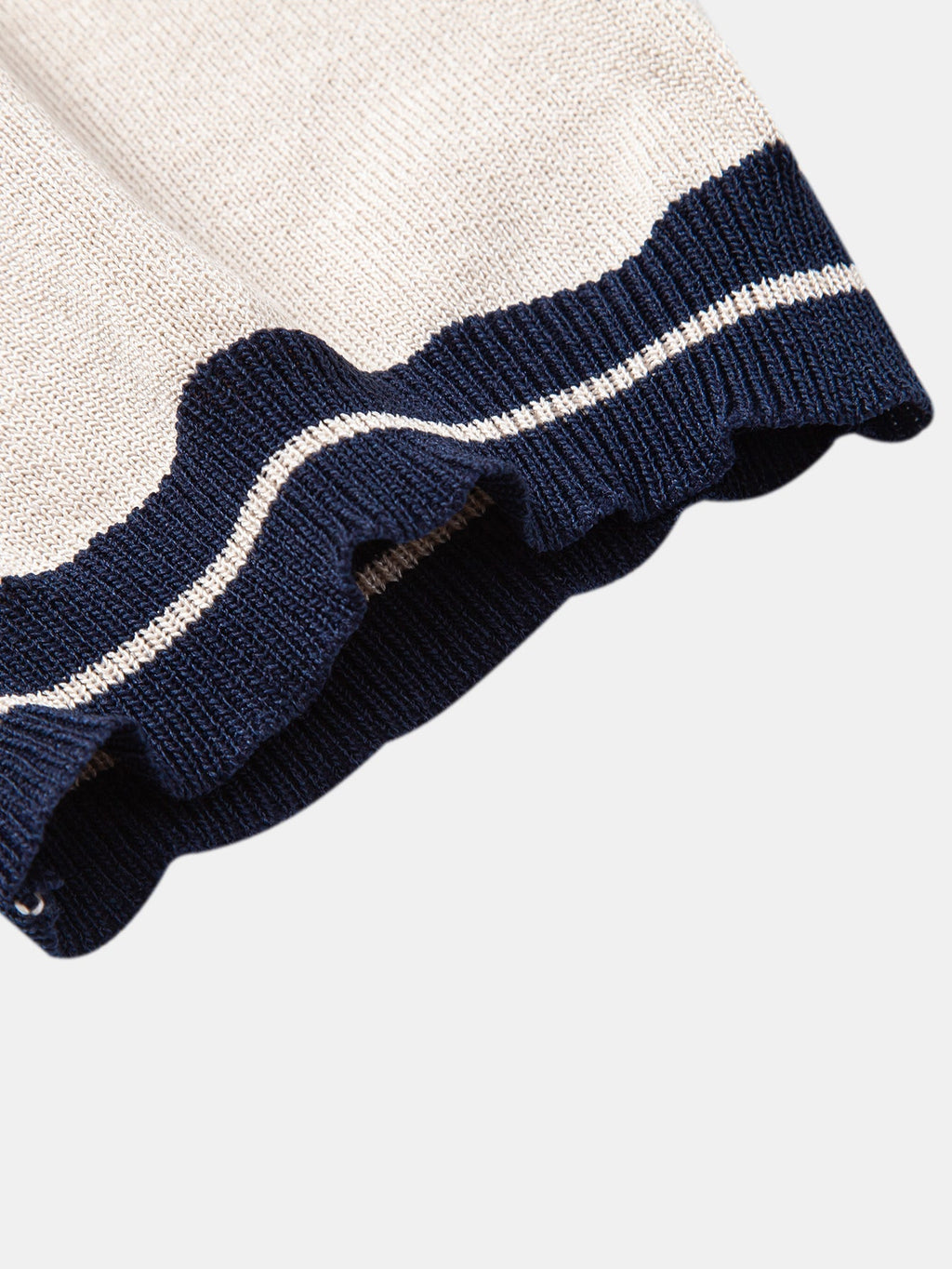 Contrast Trim Zipper Knit Polo & Slim Fit Tapered Trousers