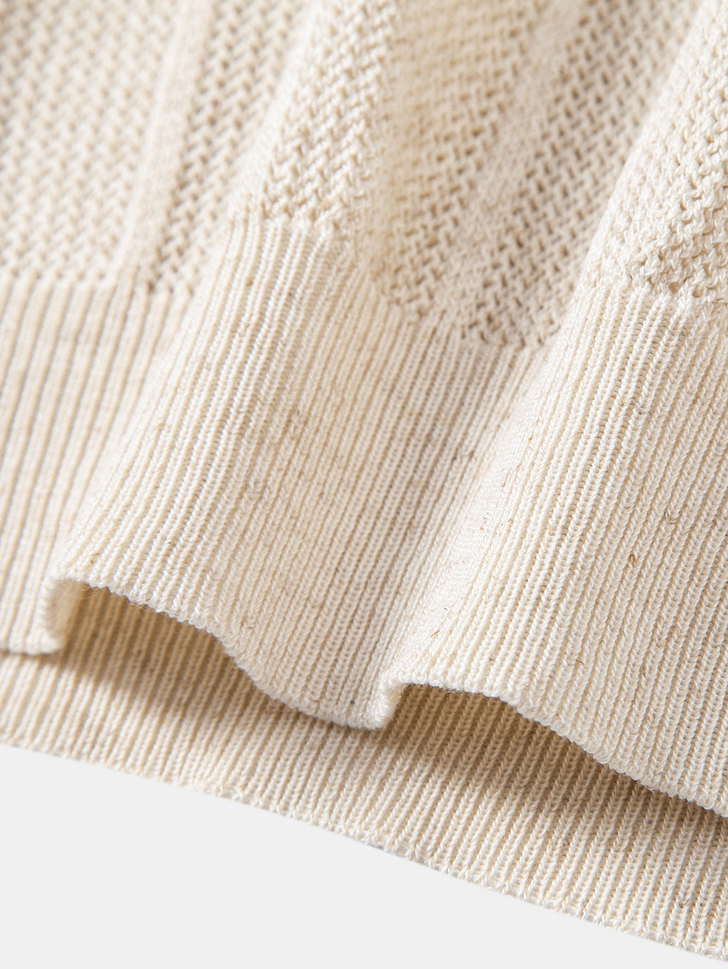 Linen Stripe Open Knit Polo & Straight Leg Linen Pants