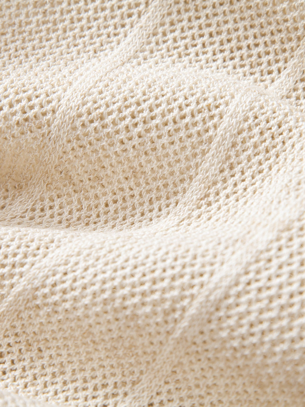 Linen Stripe Open Knit Polo & Straight Leg Linen Pants