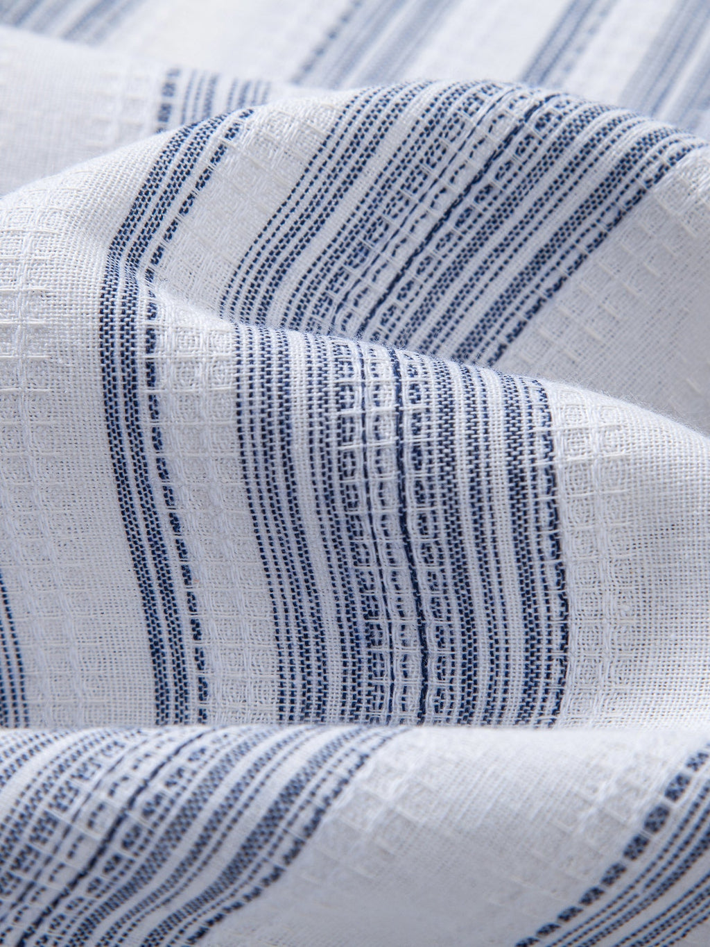 Stripe Linen Look Button Up Shirt & Straight Leg Linen Pants