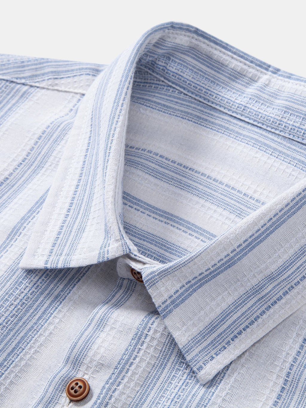 Stripe Linen Look Button Up Shirt & Straight Leg Linen Pants