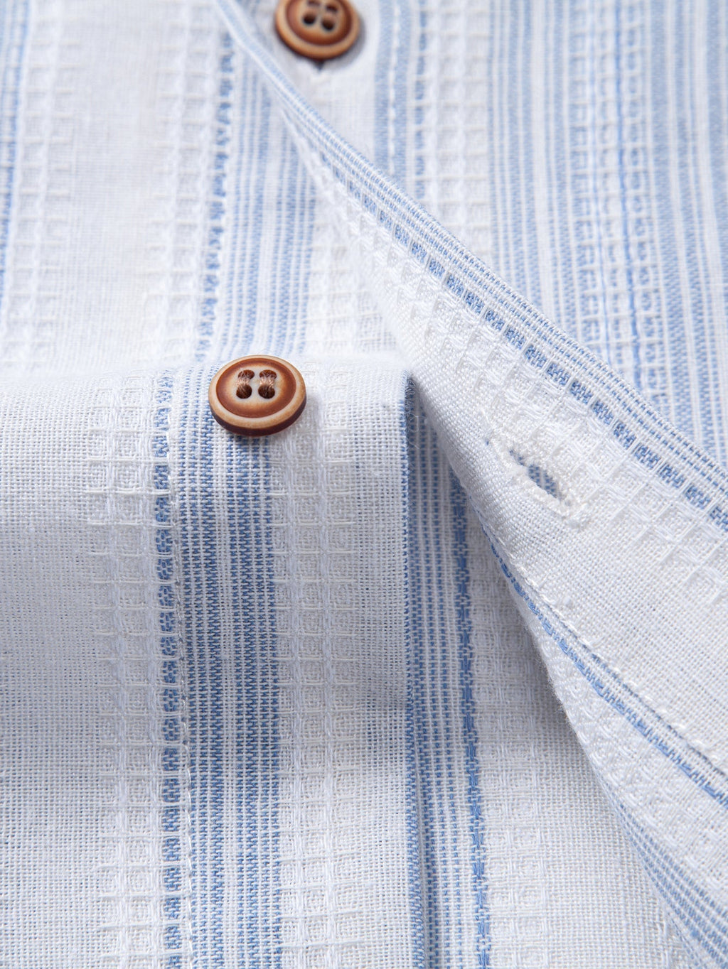 Stripe Linen Look Button Up Shirt & Crinkle Textured Drawstring 5" Shorts