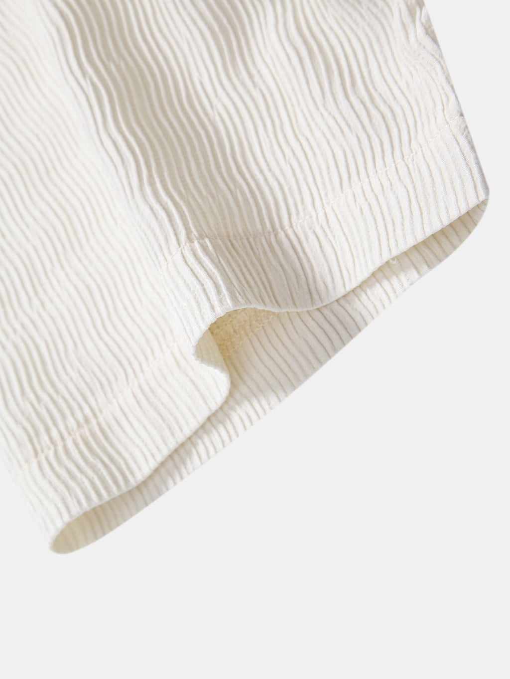Textured Seersucker Short Sleeve Shirt & Drawstring 6“ Shorts Set