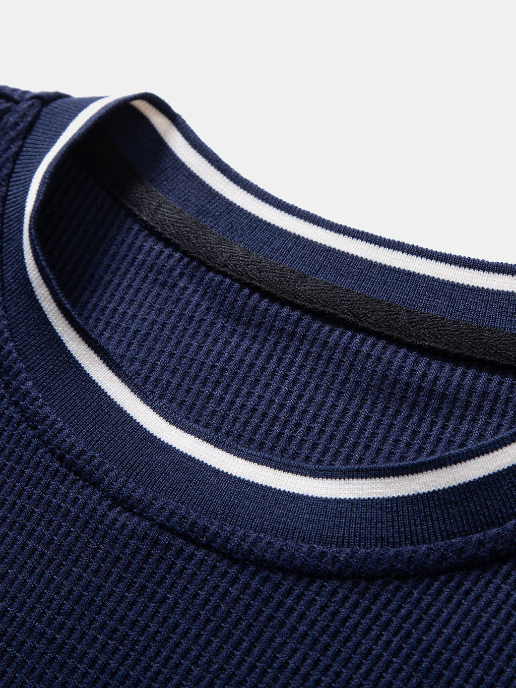 Contrast Trim Waffle Ringer T-Shirt & Slim Fit Tapered Trousers