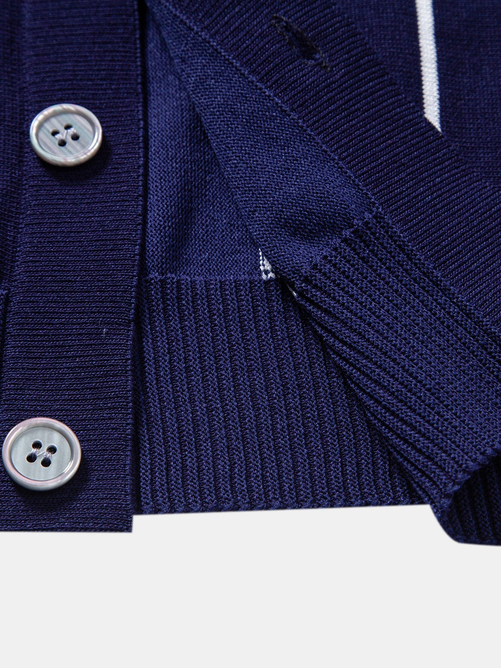 Stripe Button Up Knit Shirt & Slim Fit Tapered Trousers