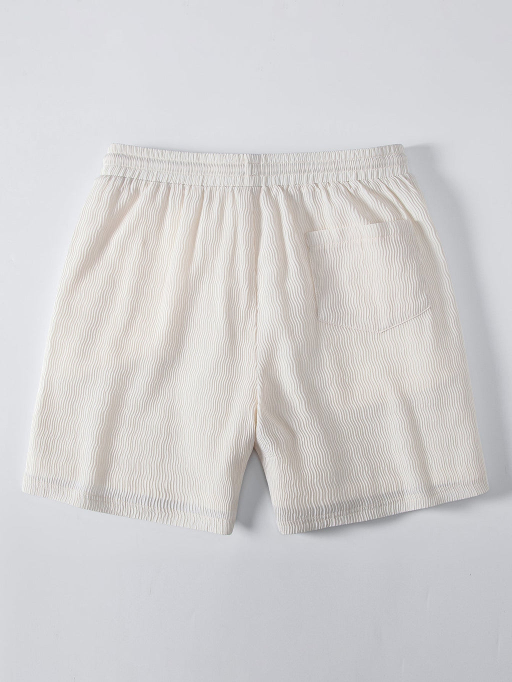 Textured Seersucker Short Sleeve Shirt & Drawstring 6“ Shorts Set