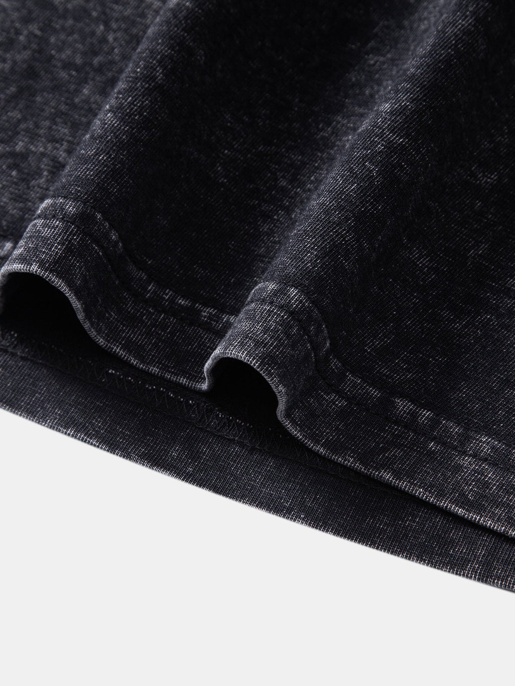 Washed Distressed Drop Shoulder Oversize T-Shirt & Drawstring Shorts