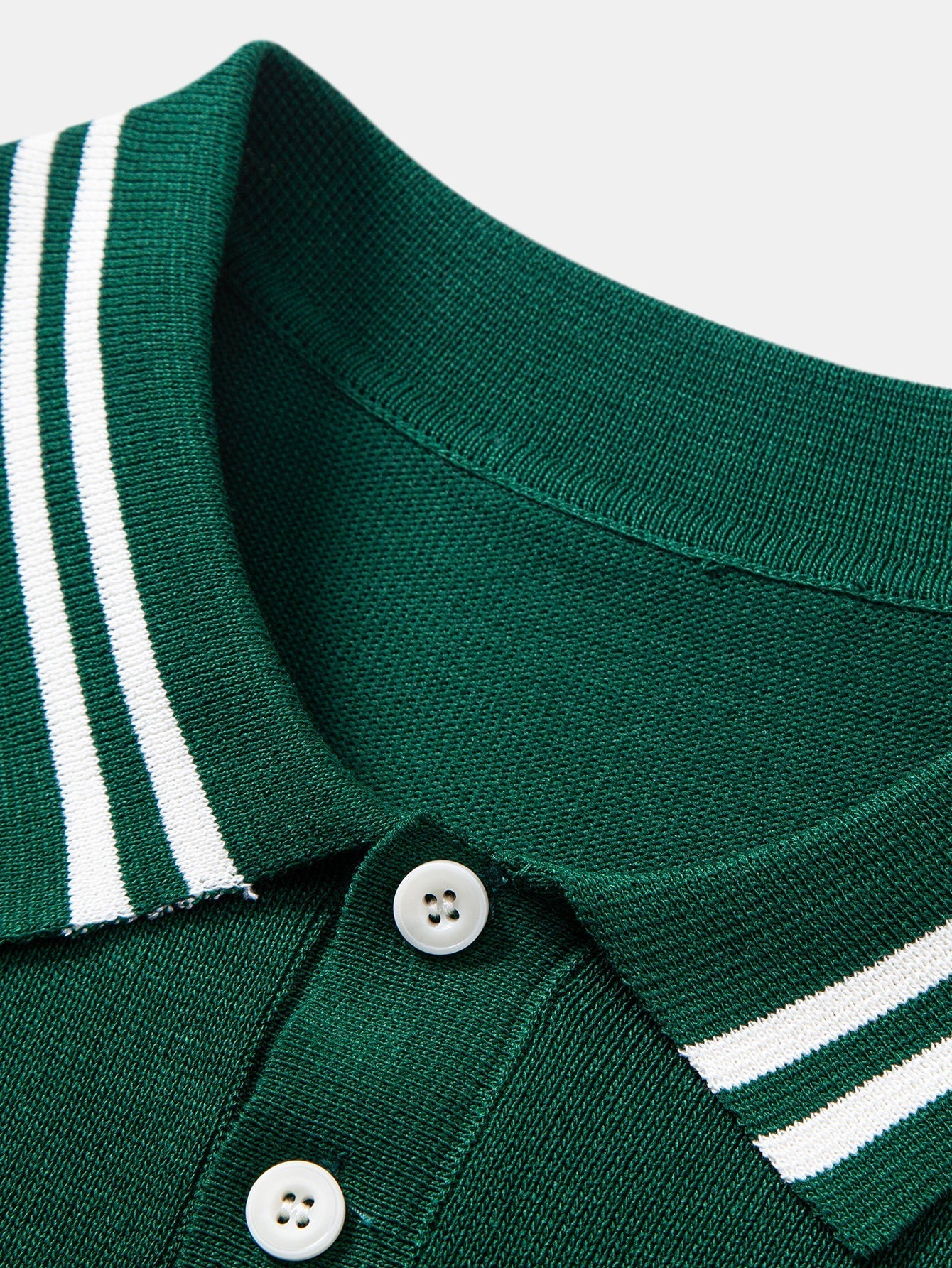 Contrast Trim Twisted Jacquard Knit Polo & Slim Fit Tapered Trousers