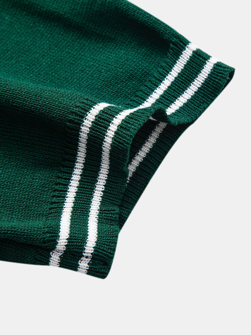 Contrast Trim Twisted Jacquard Knit Polo & Slim Fit Tapered Trousers