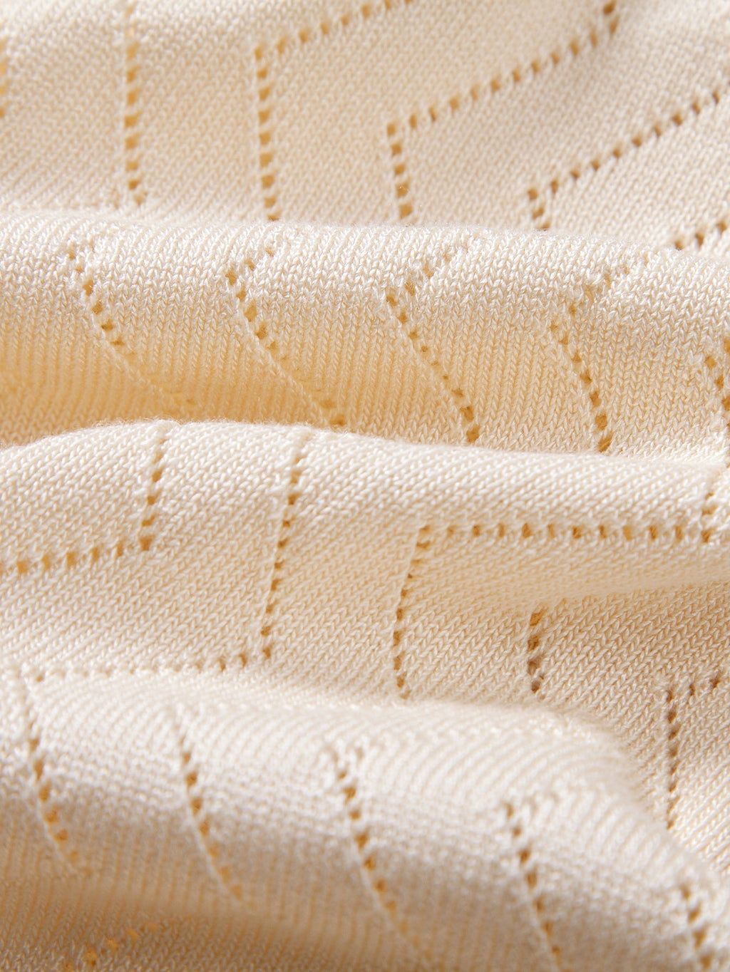 Zig Zag Open Knit Shirt & Straight Leg Linen Pants