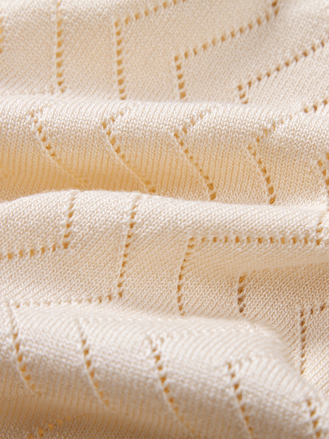 Zig Zag Open Knit Shirt & Straight Leg Linen Pants