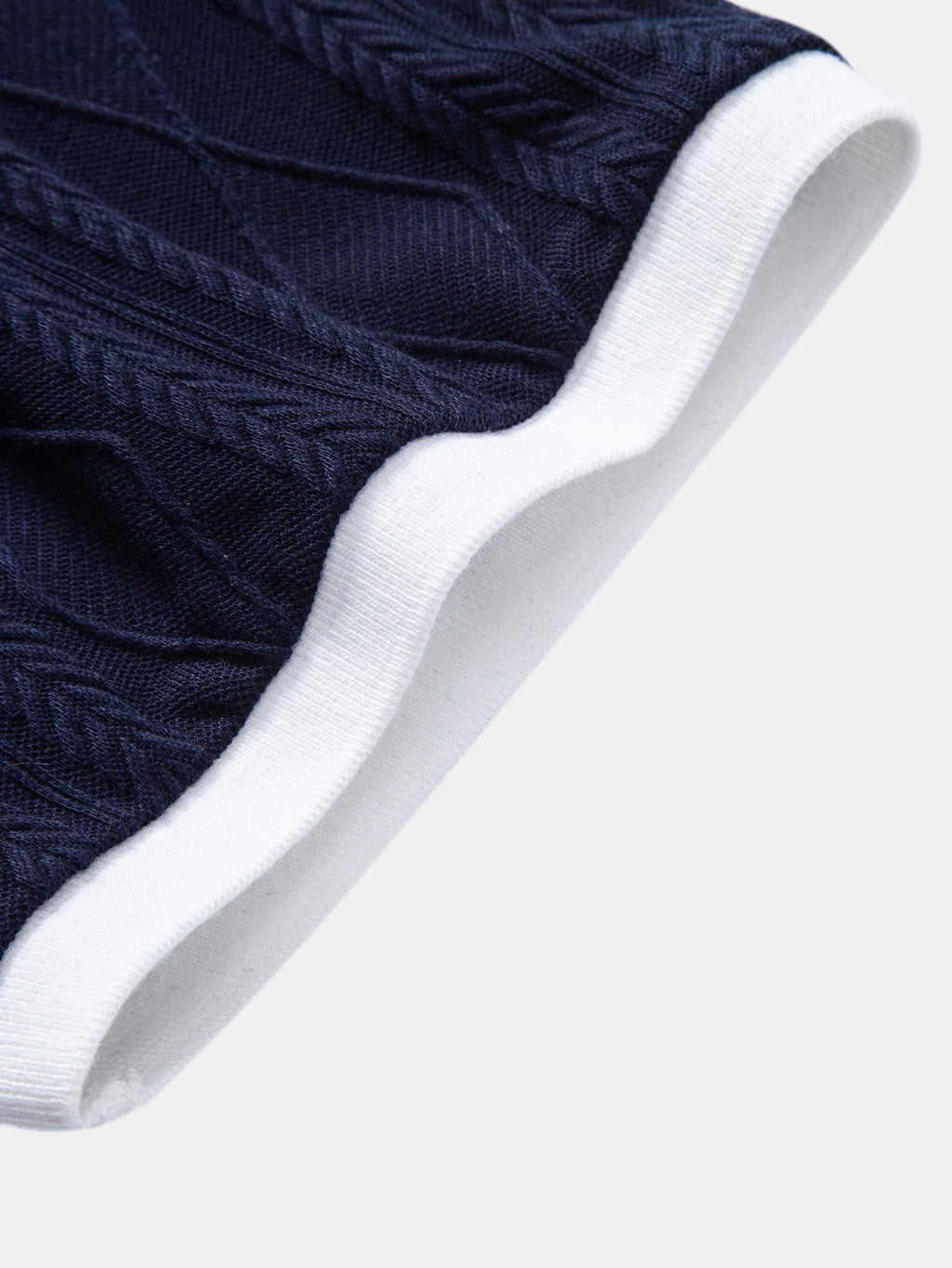 Contrast Geometry Jacquard Knit Polo & Slim Fit Tapered Trousers