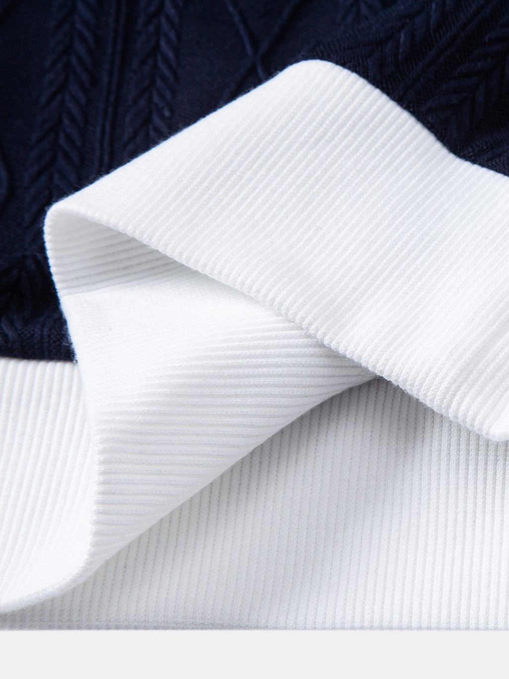 Contrast Geometry Jacquard Knit Polo & Slim Fit Tapered Trousers