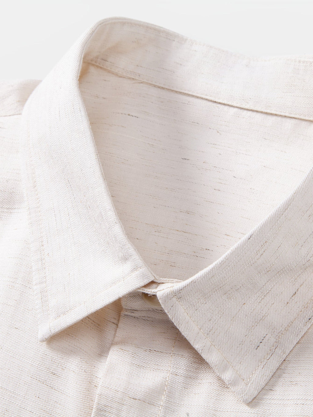 Linen Rayon Blend Button Up Shirt & Crinkle Textured Straight Leg Pants