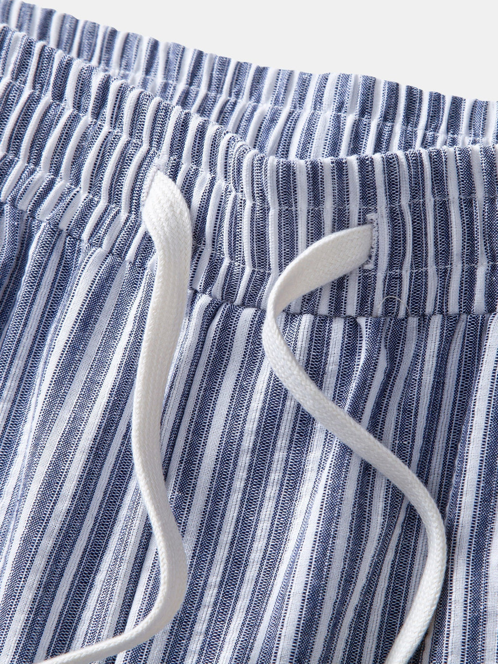 Stripe Linen Look Button Up Shirt & Linen Look Stripe Straight Leg Pants