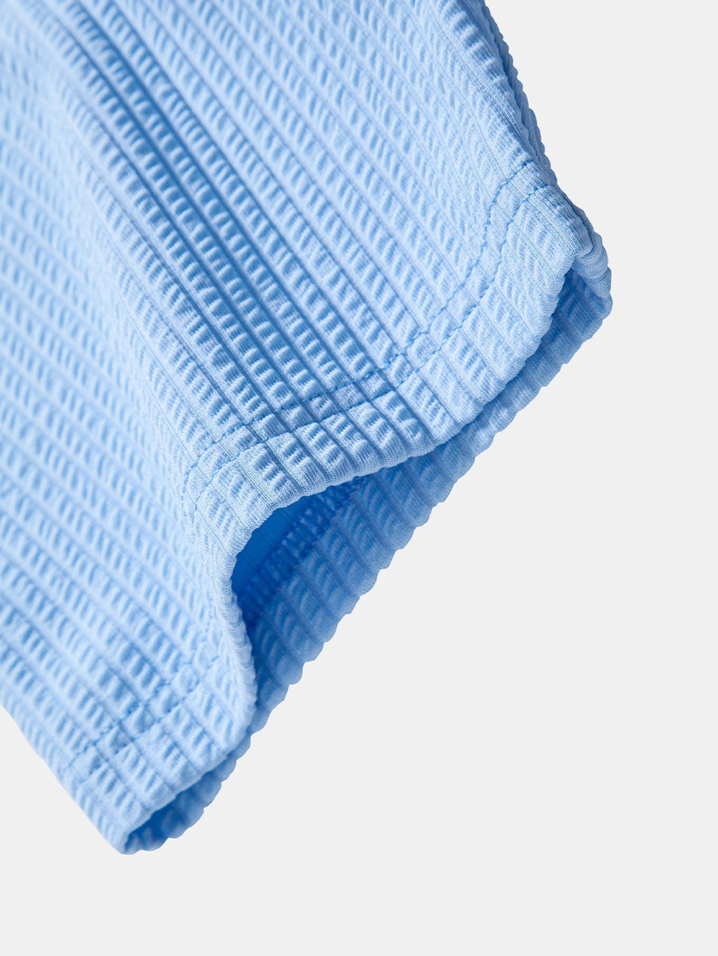Ribbed  Mock Neck T-Shirt & Drawstring Ribbed Shorts