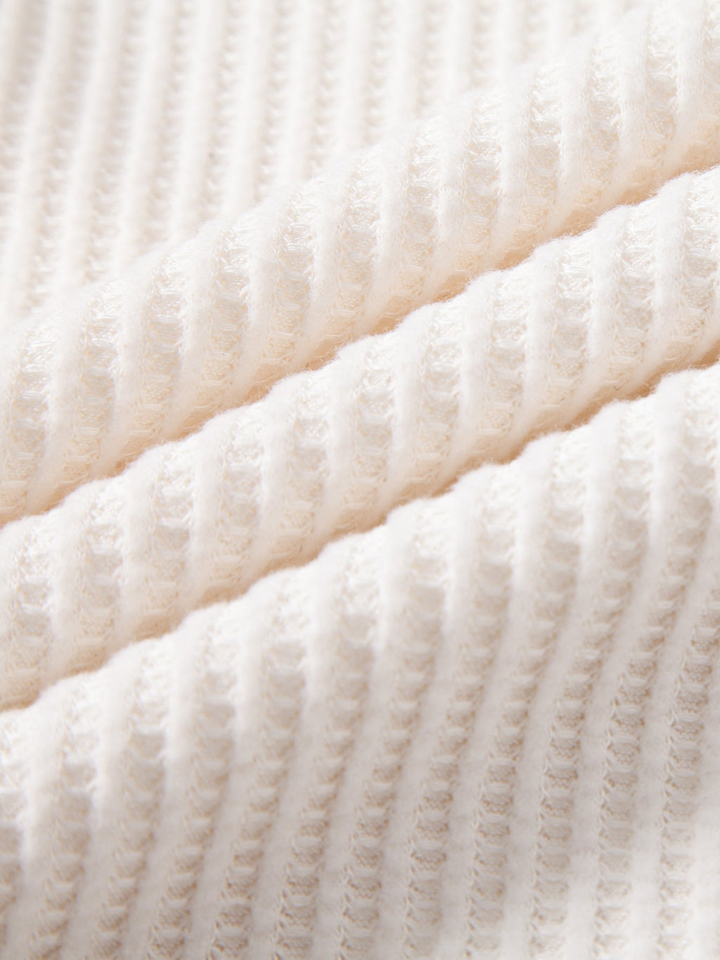 Contrast Knit Waffle Johnny Collar Polo & Drawstring Knitted Waffle Shorts