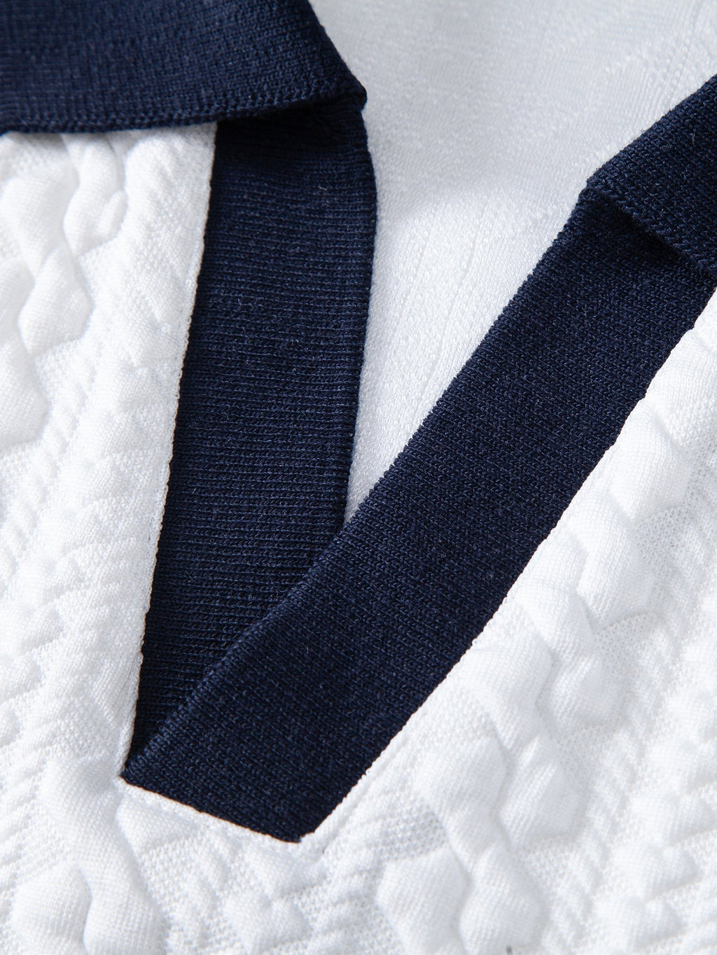 Contrast Jacquard Polo & Slim Fit Tapered Trousers