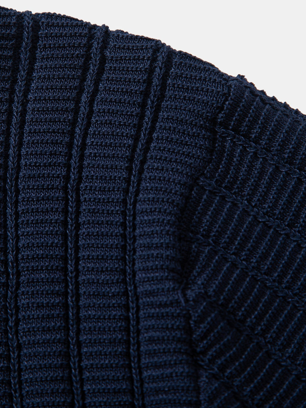 Contrast Textured Johnny Collar Knit Polo & Slim Fit Tapered Trousers