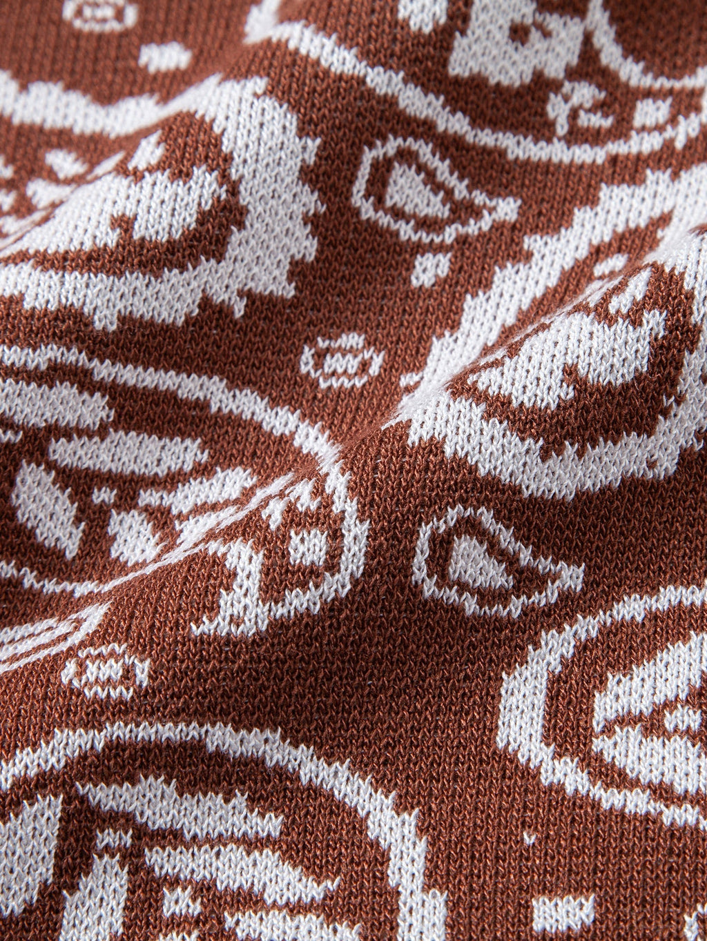 Paisley Button Up Knit Shirt & Knit Shorts