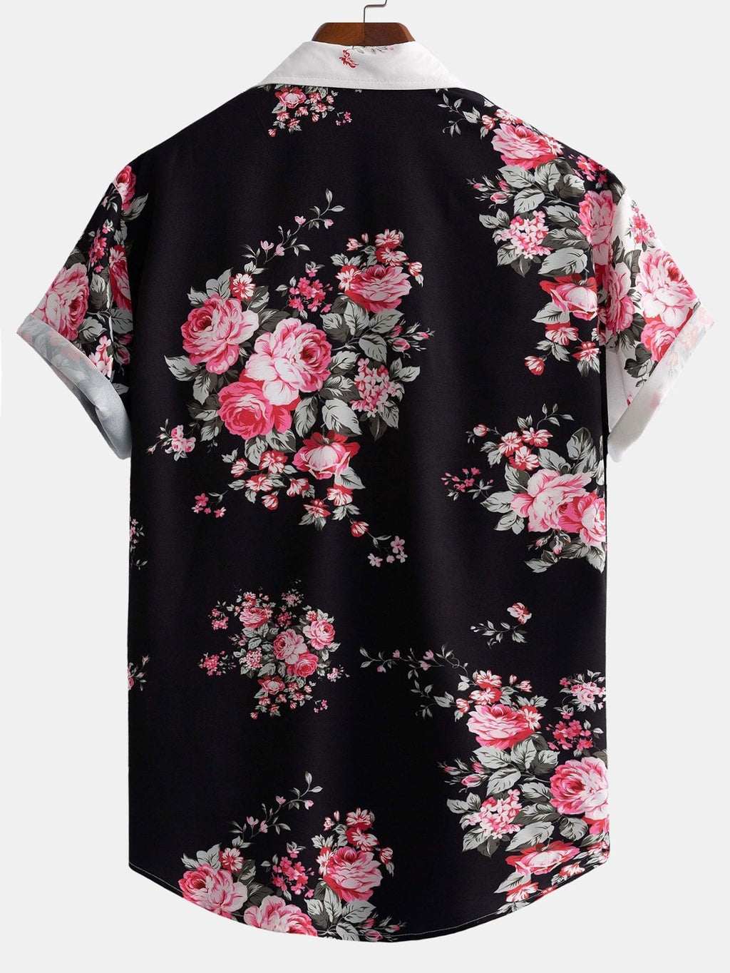 Too Tone Rose Print Button Up Shirt & Swim Shorts