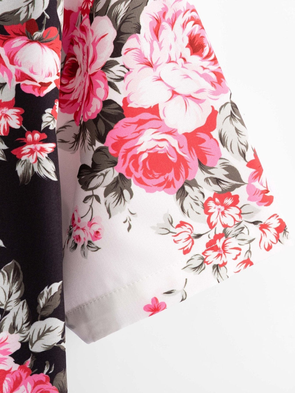 Too Tone Rose Print Button Up Shirt & Swim Shorts